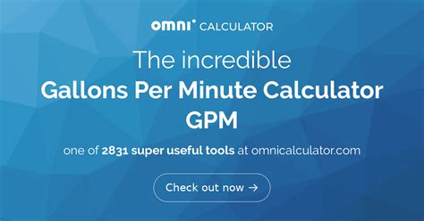 Gallon Per Minute Calculator