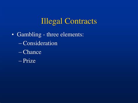 Gambling contracts: