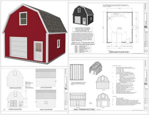 Gambrel Barn and Shed Plans Construction Blueprints Gambrel Barn Plans Book 1 Epub