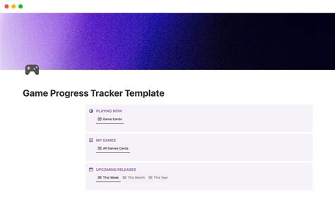 Game progress tracking: