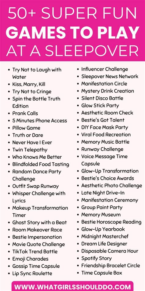 Games to Play at a Sleepover for 16-Year-Olds: A Night of Fun and Bonding