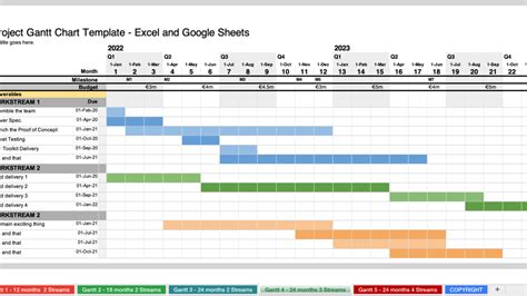 Gantt Chart Sheets