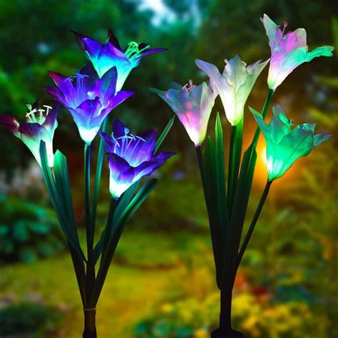 Garden Collection: Floral Shaped LED Solar Stake Light - 2023's Illuminating Oasis