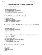 Garden Of Abdul Gasazi Comprehension Test Answers Epub