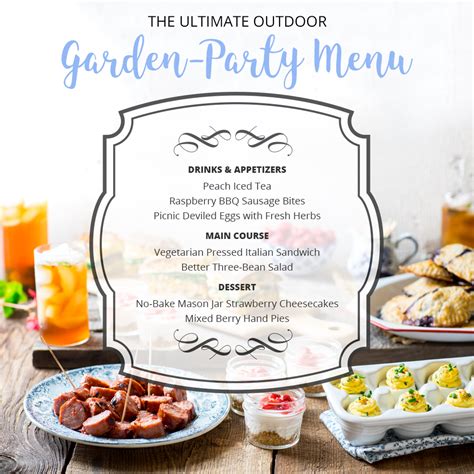 Garden Party Menu Template