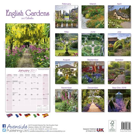 Gardens Spirit 2017 Wall Calendar Reader