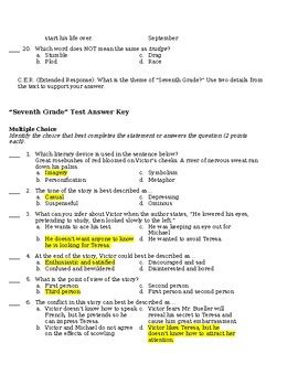 Gary Soto Test Answer Key Doc