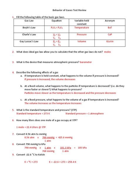 Gas Laws Review Sheet Answers Kindle Editon