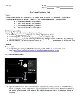 Gas Laws Virtual Lab Answer Key PDF