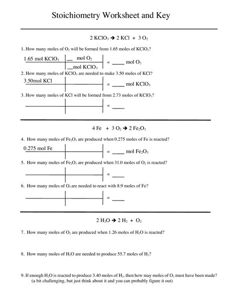 Gas Stoichiometry Sheet Answers PDF