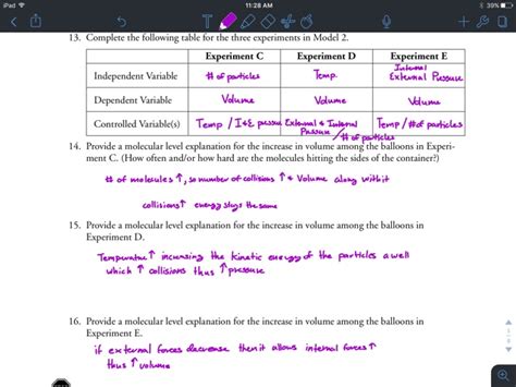 Gas Variables Answers Doc