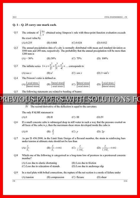 Gate Exam Question Papers With Answers 2012 For Ece Kindle Editon