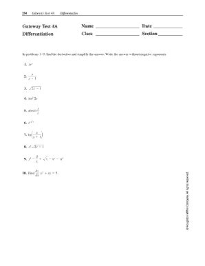 Gateway Test 4a Differentiation Answers Epub