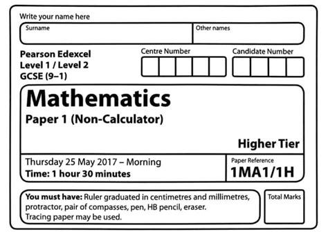 Gcse Higher Maths Past Papers Edexcel PDF Epub