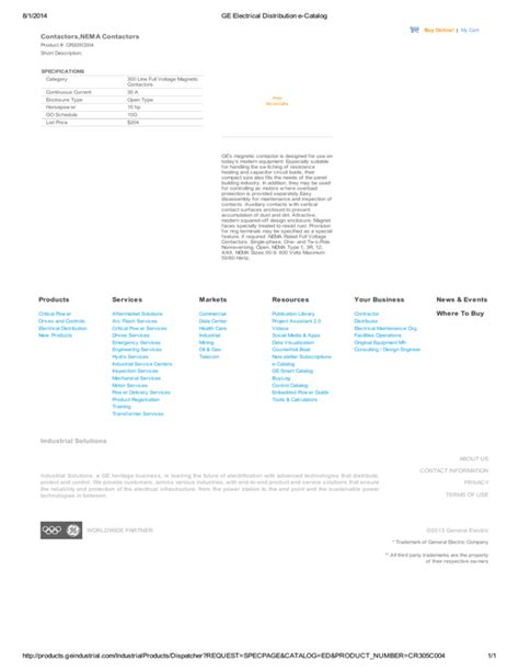Ge Electrical Distribution E-catalog