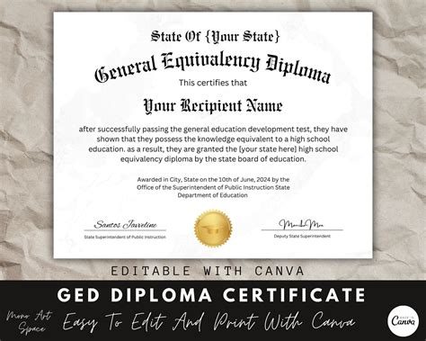 Ged Diploma Template