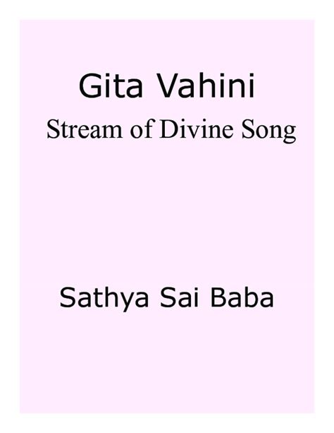 Geetha Vahini (The Divine Gospel) Doc