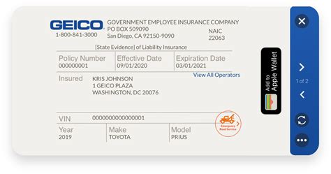 Geico Printable Insurance Card