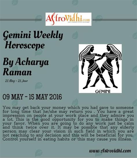 Gemini Horoscope Next Week Career