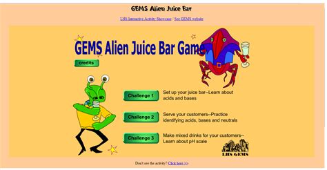 Gems Alien Juice Bar Activity Answer Key Reader