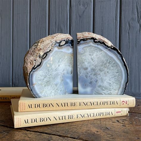 Gemstone Glamour: Elevate Your Bookshelf with Geode Bookends