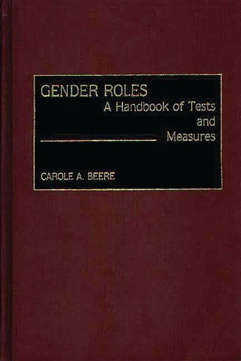 Gender Roles A Handbook of Tests and Measures PDF