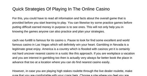 General Casino Rules