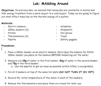 General Chemistry Massing Activities Lab Answers Doc