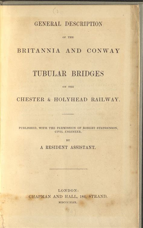 General Description of the Britannia and Conway Tubular Bridges on the Chester & Holyhea Kindle Editon
