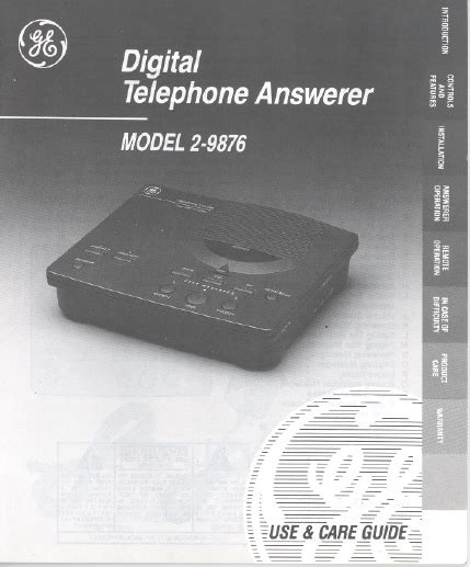 General Electric Digital Answerer Manual Kindle Editon