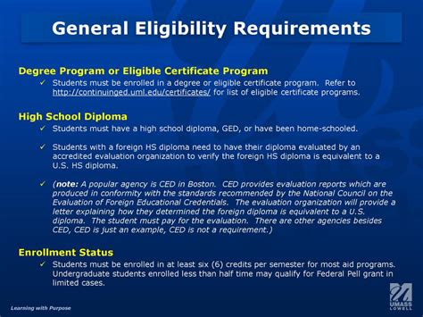 General Eligibility Criteria: