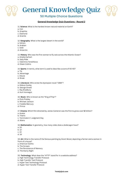 General Knowledge Multiple Choice Questions And Answers Epub