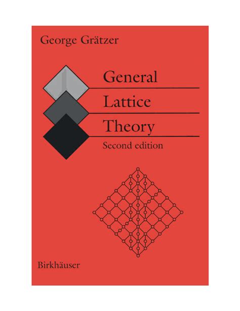 General Lattice Theory 2nd Edition Reader