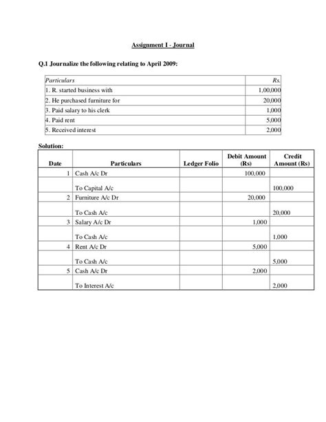 General Ledger Examples Exercises Answers PDF