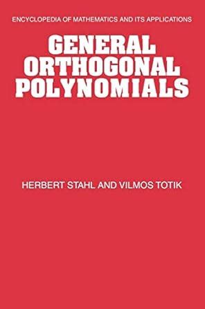 General Orthogonal Polynomials Epub