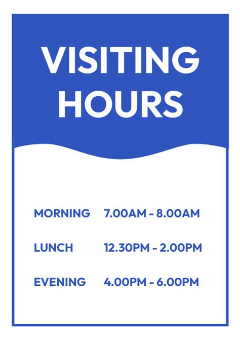 General Visiting Hours: