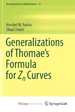 Generalizations of Thomae Formula for Zn Curves Epub