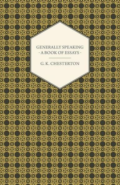 Generally speaking A book of essays PDF