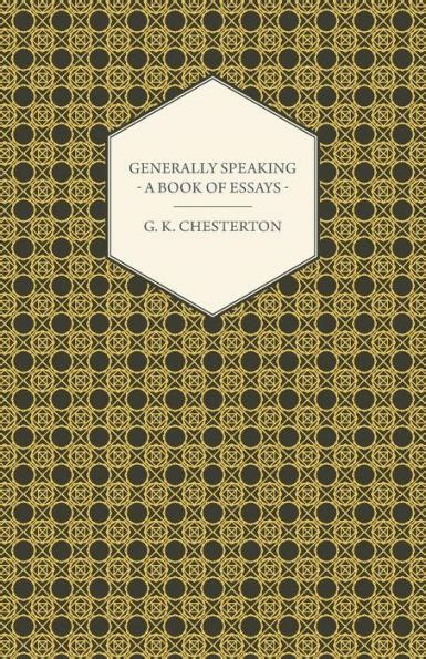 Generally speaking A book of essays PDF