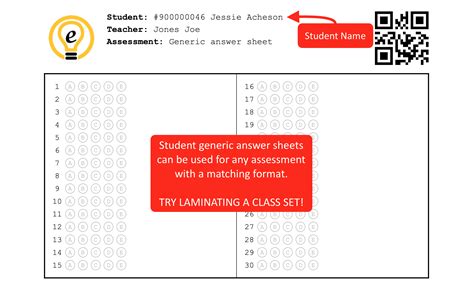 Generic Answer Sheets Epub