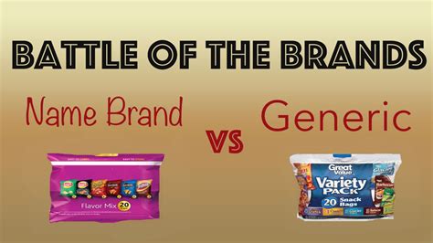 Generic Brand vs. Name Brand: The Ultimate Showdown