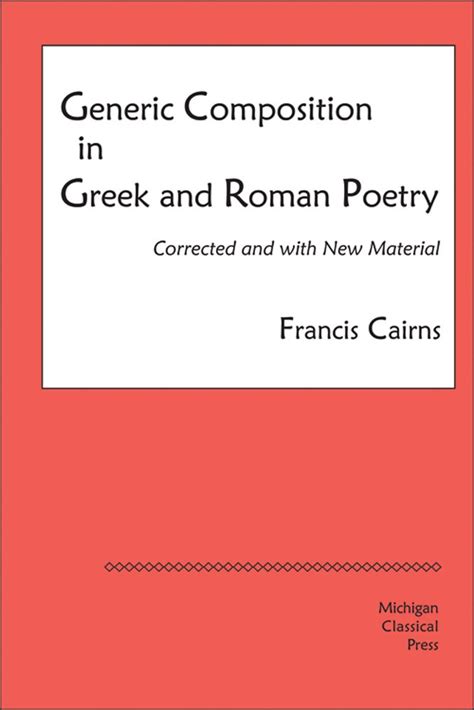 Generic Composition in Greek and Roman Poetry Ebook Epub