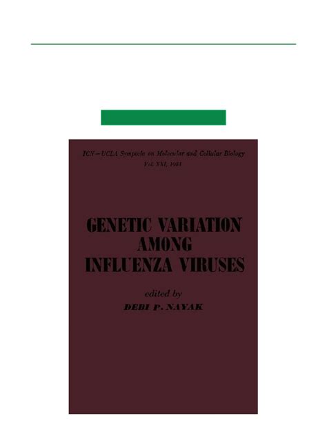 Genetic Variation among Influenza Viruses Doc