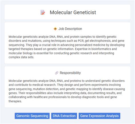 Geneticist Career Description