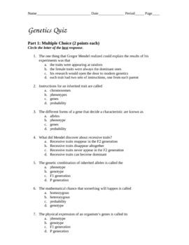 Genetics Concept Quiz Answer Key Epub