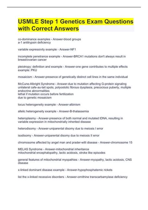 Genetics Exam Questions And Answers Reader