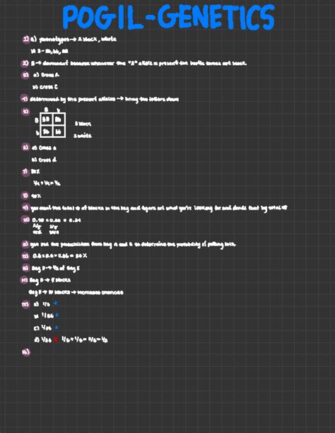 Genetics Pogil Answers Doc