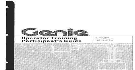 Genie Operator Training Guide Answers Ebook PDF