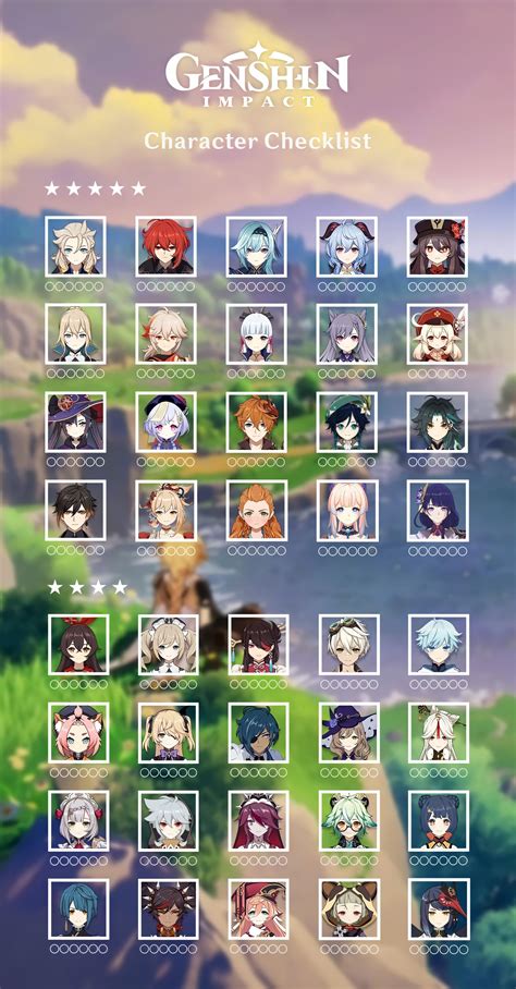 Genshin Character Checklist: A Comprehensive Guide to Collecting and Building Your Team