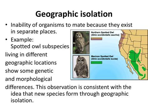Geographical Isolation: Understanding the Biological Consequences of Separation